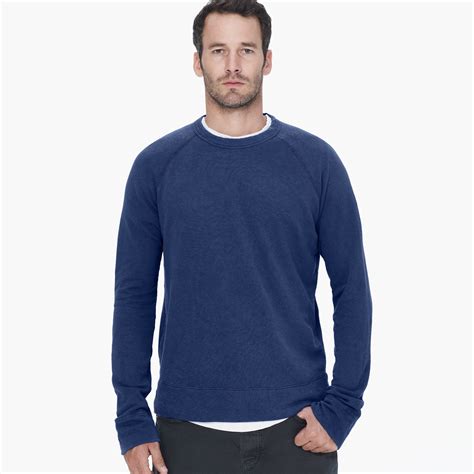 Lyst James Perse Vintage Fleece Sweatshirt In Blue For Men