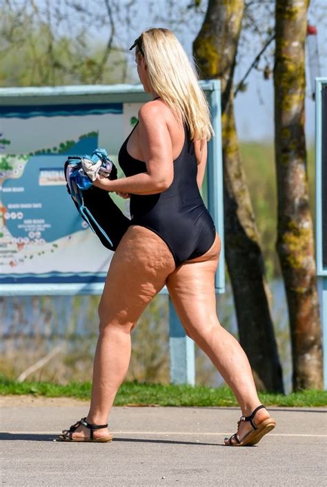 Josie Gibson Embraces Her Curves In Revealing Swimsuit As She Hops Aboard Motorcycle For