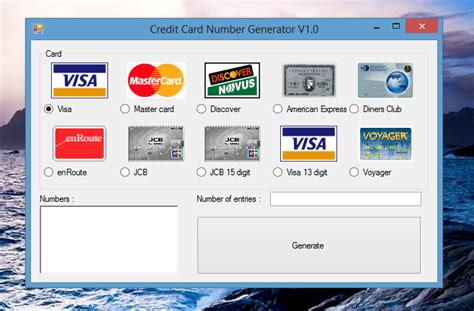 Each credit card contains rich details, including. hack life: Credit Card Number Generator tested and works 12/11/2014