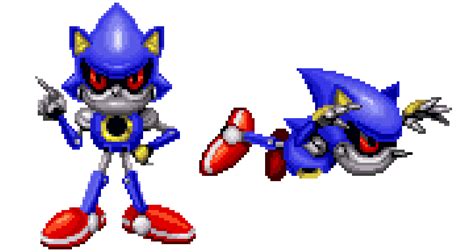 Higher Resolution Sprite Artwork Of Metal Sonic Sonic The Hedgeblog