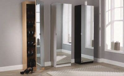 Introductions:do you expect to have a fashionable and practical mirror cabinet! Tall Mirrored Shoe Cabinet Full Length Mirror White Black ...