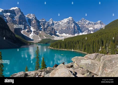 Moraine Lake Canadian Rockies Alberta Canada Stock Photo Alamy