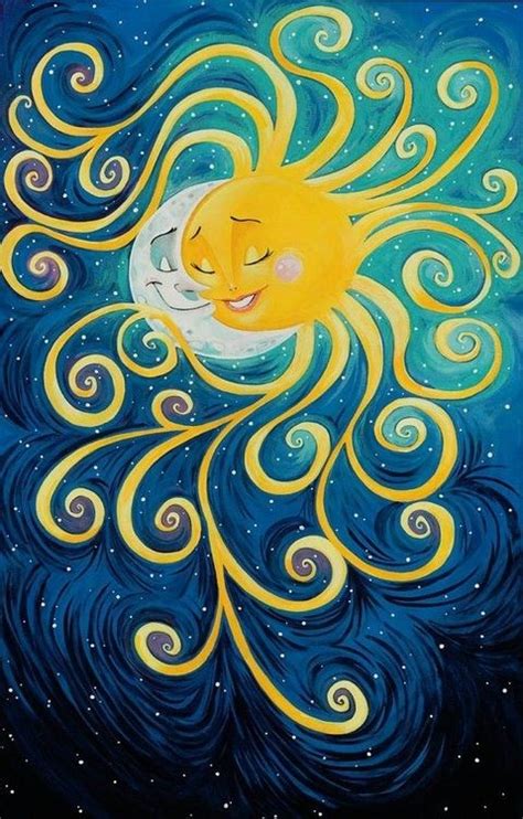 Sun And Moon Paintings Sun And Moon Art Sun And Moon Moon Art