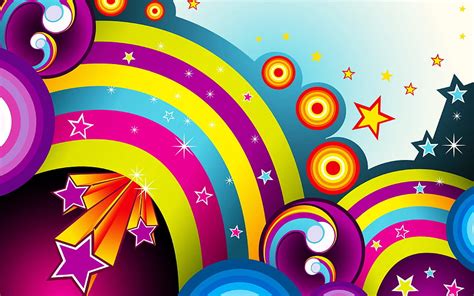 Colors Colorful Background Rainbow Stars Abstract Rainbow Hd