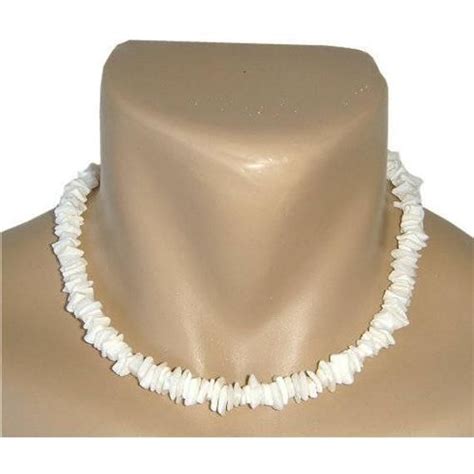 Hawaiian Jewelry Handmade White Chip Shell Choker Necklace From Maui