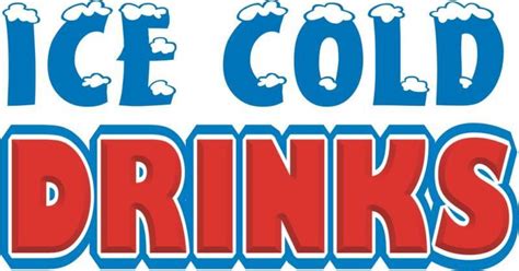 Ice Cold Drinks Concession Decal 14 Food Truck Vinyl Letter Sign