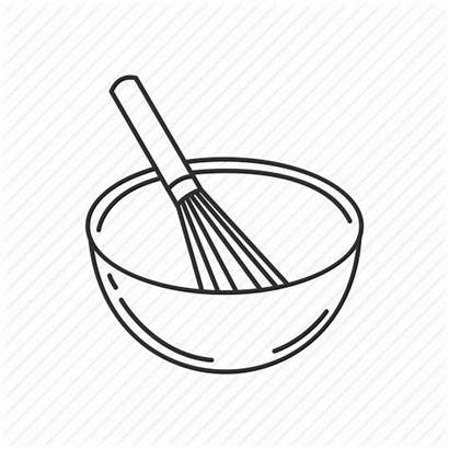Mixing Bowl Kitchen Icon Utensil Whisk Drawing