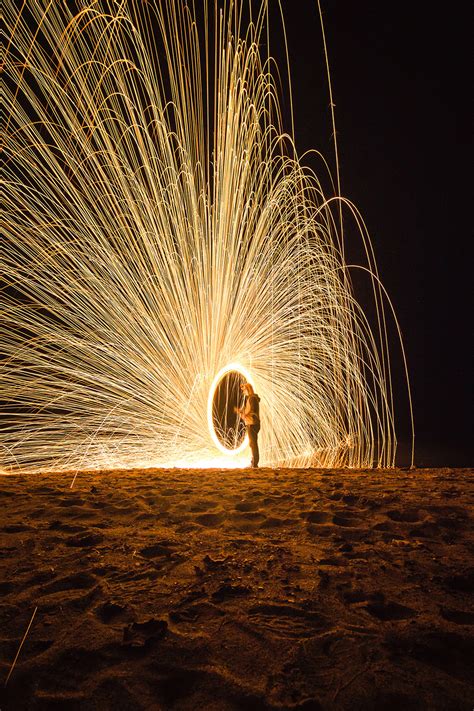 Spinning Steel Wool Sparkler