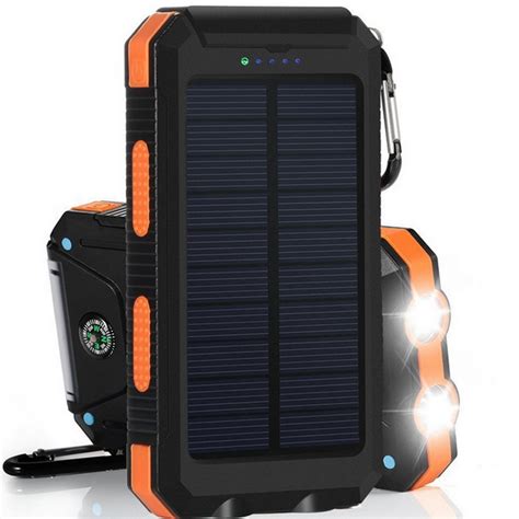 New 20000mah Solar Charging Power Bank Sos Mode Portable Cell Phone