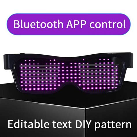 Customizable Bluetooth Led Glasses For Raves Festivals Fun Parties