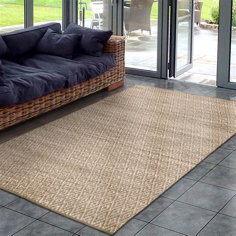 Natural Eco Friendly Hand Woven Jute Area Rug 4 Colors