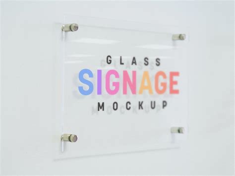 Free Etched Glass Signage Logo Mockup Psd Designbolts