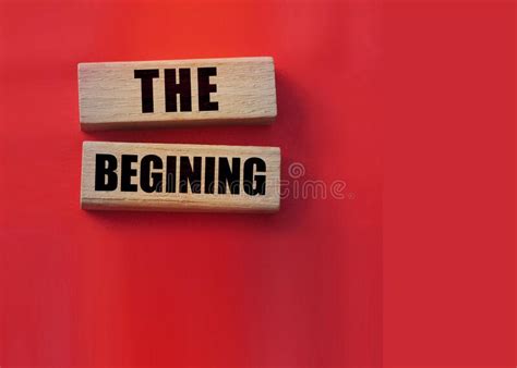 The Beginning Words On Wooden Blocks Business Startup Concept Stock