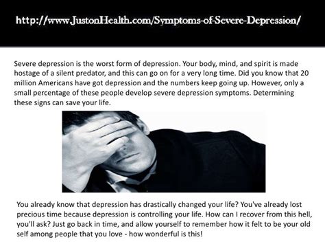Signs Of Severe Depression