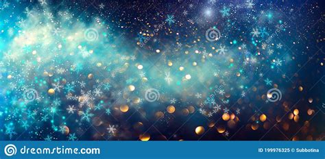 Winter Christmas And New Year Background Backdrop With Glowing Blue