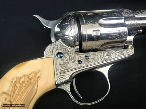 Engraved Colt Saa 41 Long Colt 4 12 Barrel