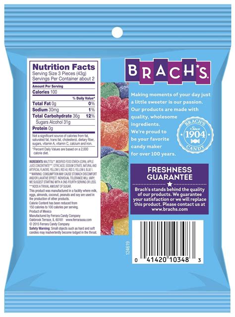 Brachs Sugar Free Fruit Slices Gummy Candy 3 Ounce Bag Pack Of 12