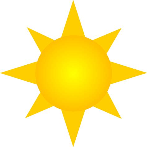 Sun Symbol Version Two Free Clip Art