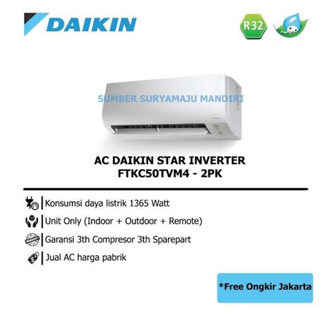 Jual Ac Daikin Star Inverter Ftkc Tvm Pk Unit Only Di Seller