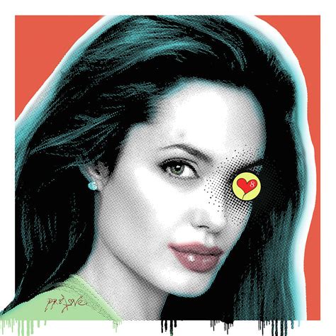 Angelina Jolie Pop Art Portrait Contemporary Art On Canvas Famous Celebrities Painting By Dr