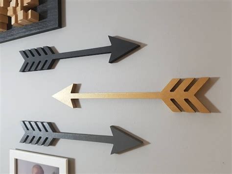 3 Large Wooden Arrows For Wall Wooden Arrow Wall Decor Wall Etsy