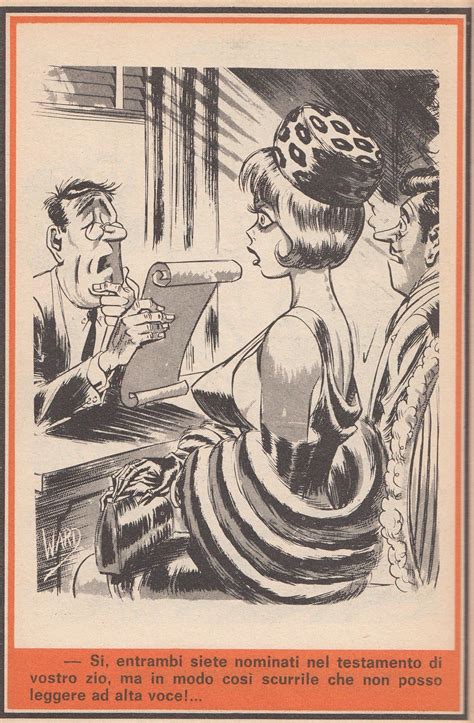 Illustration From Italian Humour Magazine Bazar Artist Bill Ward