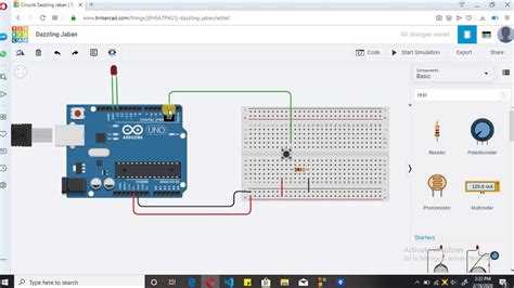 Arduino Tutorials Control A Led With A Push Button Tinkercad Youtube
