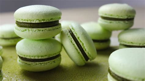 Matcha Macarons Recipe Homemade Green Tea Macarons Youtube