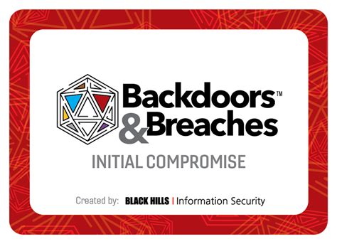 Backdoors And Breaches Tabletop Simulator Guide Black Hills