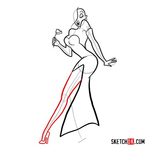 How To Draw Jessica Rabbit Sketchok Step By Step Drawing Tutorials