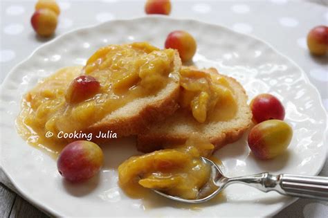 COOKING JULIA QUATRE QUARTS À LA COMPOTE DE MIRABELLES