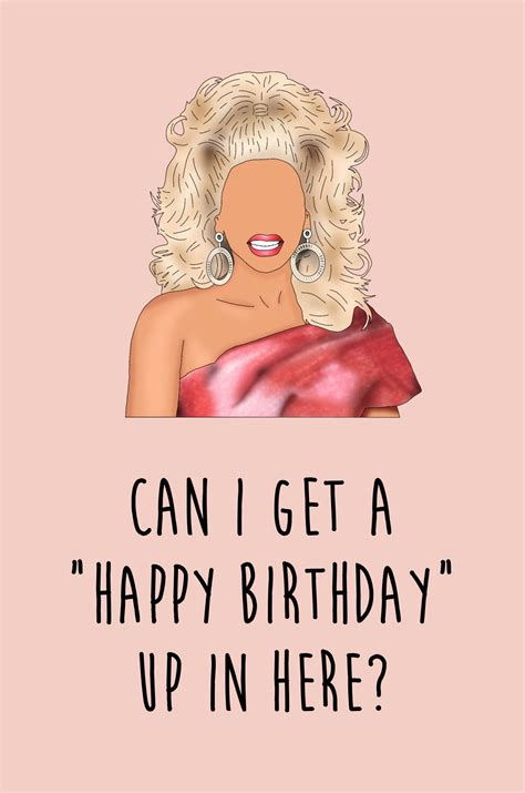 Rupaul Birthday Card Drag Race Can I Get A Happy Birthday Etsy