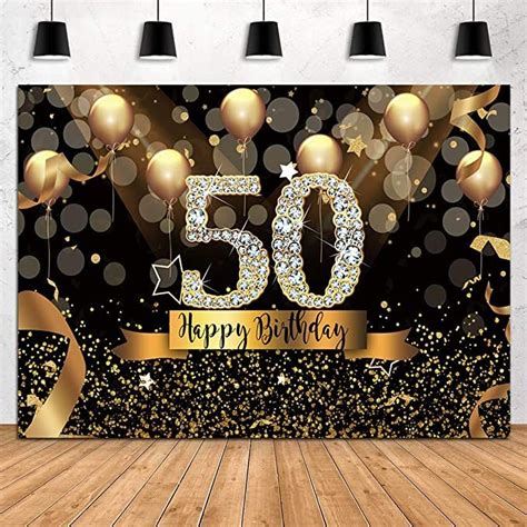 50th Birthday Backdrop Large 5 X 7 Backdrop 50th 40th 60th Etsy In