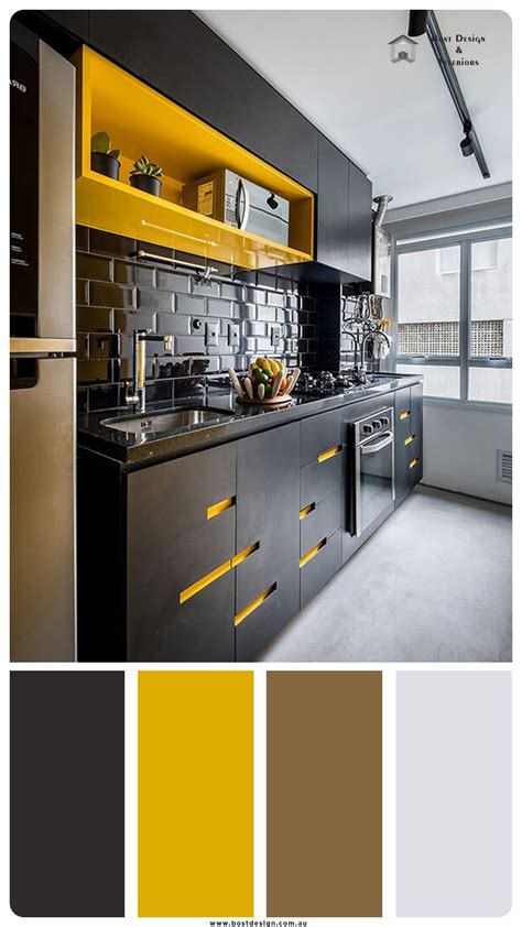 Black And Yellow Color Pallet For Kitchen Kitchen Design Color