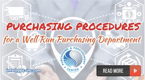 Purchasing Procedures For A Well Run Purchasing Department