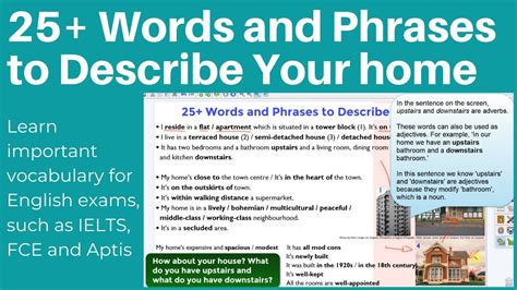 25 Words And Phrases To Describe Your Home Vocabulary For English
