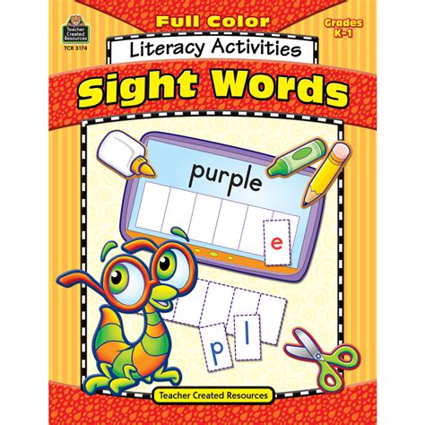 Full-Color Literacy Activities: Sight Words - TCR3174 | Teacher Created ...