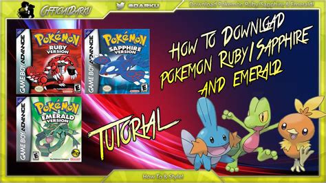 How To Download Pokemon Rubysaphire And Emerald Hd 1080p Tutorial