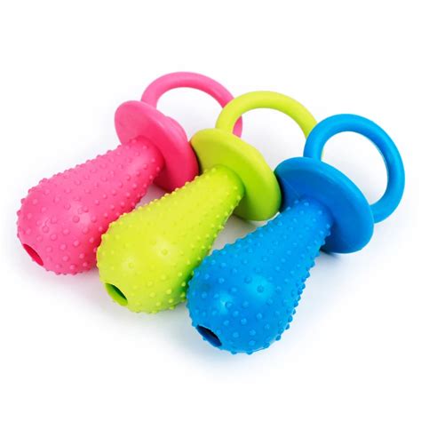 1pcs Rubber Pacifier For Pet Toys Dog Puppy Chew Toys With Bell Sound