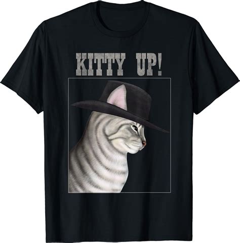 Cat In Cowboy Hat Kitty Up Western Cat T Shirt Clothing