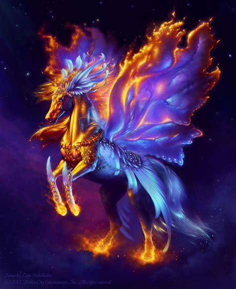 Beautiful Fire Fairies Magical Creatures Fairy Horse Magical