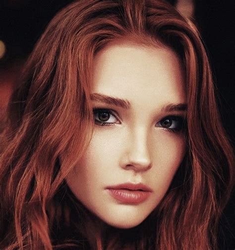 Woman Red Haired Beauty Most Beautiful Eyes Red Hair Woman
