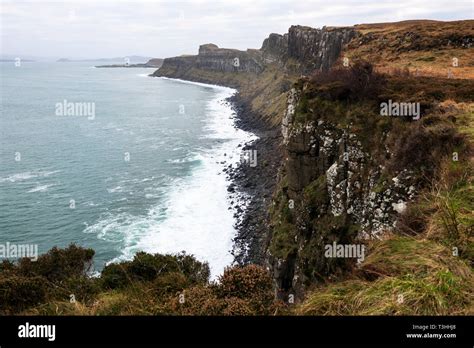 Towering Sea Cliffs Viewed From Mealt Falls And Kilt Rock Viewpoint On