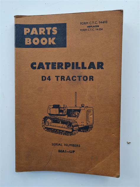 Caterpillar D4 Tractor Parts Catalogue Sps Parts
