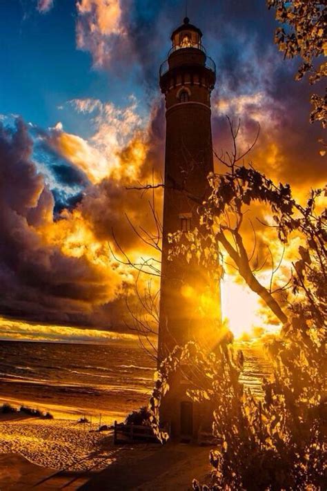 Sunset Lighthouse Beautiful Lighthouse Lighthouse Sunset Photography
