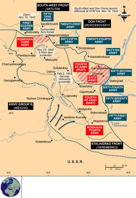 Map Of The Battle Of Stalingrad