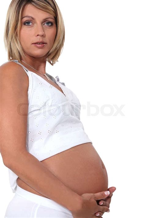 Portr T Einer Schwangeren Frau Stock Bild Colourbox