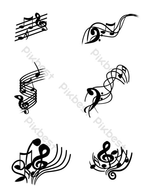 Cartoon Black Music Symbol Vector Element Png Images Psd Free