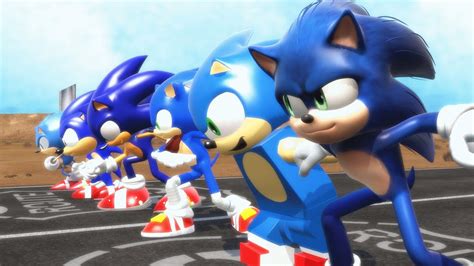 6 Versions Of Sonic The Race Movie Modern Boom Classic Satam Lego Sonic Animation