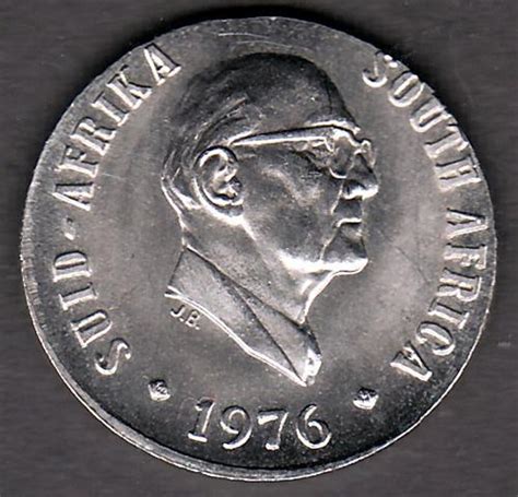 One Cent Rsa 1976 1 Cent Misprinted Coin Printed On A 5 Cent Nickel